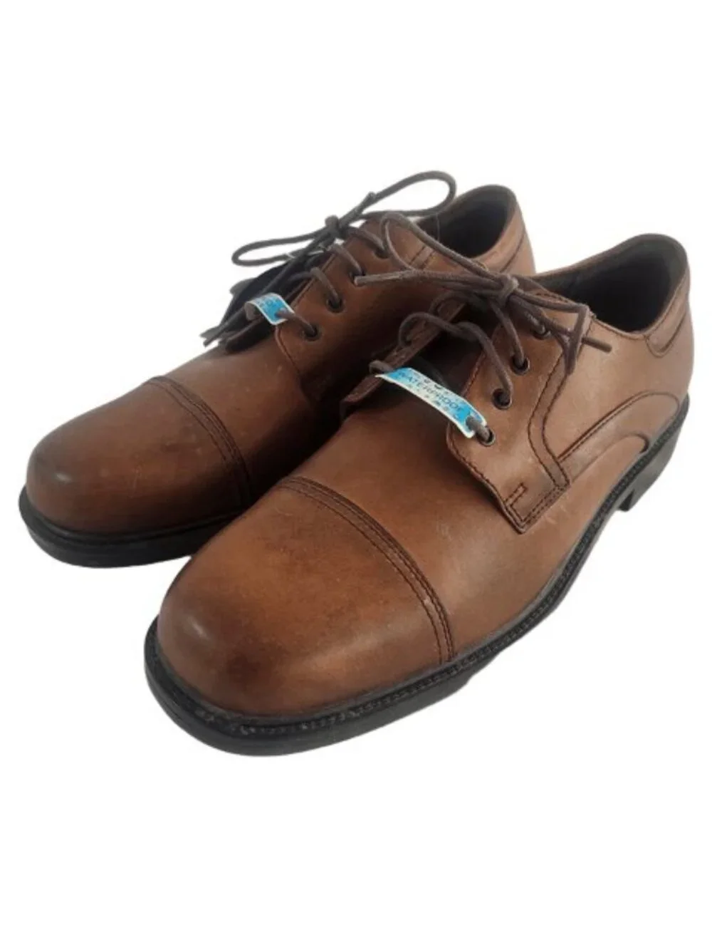 Nunn Bush Men's Brown Waterproof Leather Cap Toe Oxford Shoes 81480-02 Size 9.5M